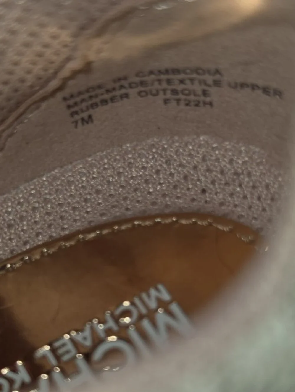 Michael Kors Pink and Gold Logo Accent Sneakers